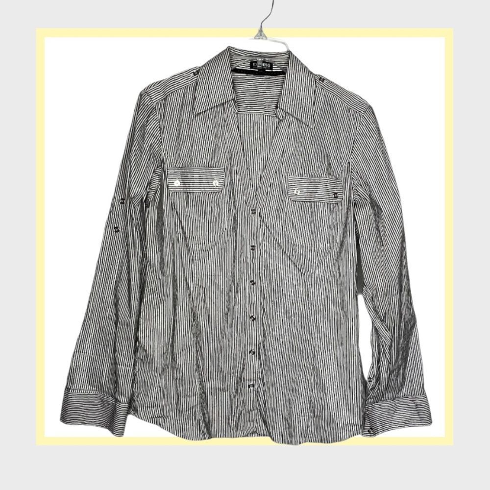 Express Essential Stretch Blouse with Metallic Threads‎